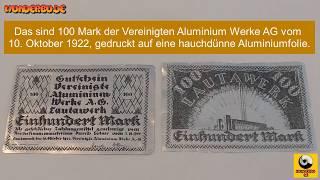 Notgeld aus Aluminiumfolie (Lautawerk) - Kuriosität