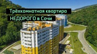 НЕДОРОГАЯ трёхкомнатная квартира в Сочи у озера. До моря 15 минут. Очень тихое место для жизни