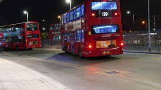 London Buses at Night, North Greenwich 19th September 2020