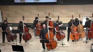 Interlochen Arts Academy double basses perform the Ukrainian national anthem