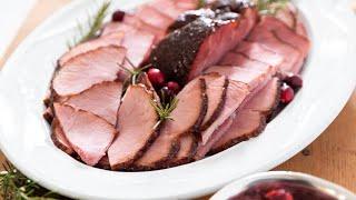 Glazed Ham with Cranberry Chutney