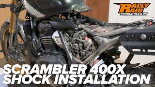 HOW TO : RALLY RAID SHOCK SUSPENSION UPGRADE TRIUMPH SCRAMBLER 400X