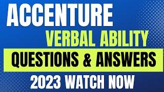 Accenture Verbal Ability Questions and Answers 2023 | Accenture Verbal Ability 2023 | Triloki