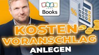 Zoho Books: Kostenvoranschlag anlegen