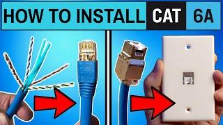 CONNECTING CAT6a CABLE TO PLUG | Cat6a KEYSTONE JACK INSTALL - HOW TO