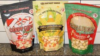 The Hampton Popcorn Company: Candy Cane, Candy Corn & Cinnamon Sugar Cookie Popcorn Review