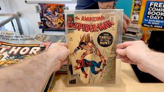 Sorting Comics at Action City Comics in Greenpoint Brooklyn