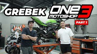 GREBEK BENGKEL ONE3 MOTOSHOP ! BENGKEL MOTOR TER KEREN SE INDONESIA !! + MODIF KAWASAKI ZX25 R !!
