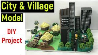 city and village model - city and village model project - rural area & urban area model-village life