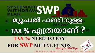 Tax % for SWP Mutual Funds. Systematic Withdrawal Plan Malayalam . Fixed vs Appreciation withdrawal