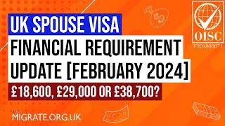 UK Spouse Visa Financial Requirement Increase Update | February 2024