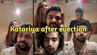 katariya and Vishal live after evection from Bigboss / / luv katariya after evicted #bigbossott3