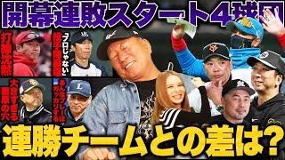 『1番心配なチームは…あんな怠慢はプロじゃない』開幕連勝チームと連敗チームの差は？明暗を分けたポイントを解説します【プロ野球】
