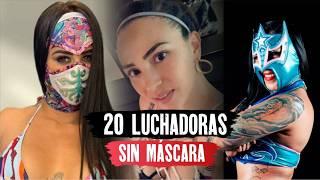 20 luchadoras famosas de Mexico Sin Mascara