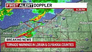 Tornado warning issued for Cuyahoga and Lorain counties until 9:15pm