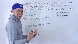 MPM2D (Grade 10 Academic Math) - Linear Systems Problem (Find Coins in Jar)