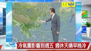 【立綱氣象報報】明天冷氣團南下 北、東部溫降飄雨│中視午間氣象 20250114