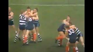 VFL/AFL Fight/Melee Geelong VS Melbourne Football Fight