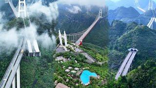 Amazing wonders in China | Dangerous cliff climbs | High-altitude Chinese infrastructure