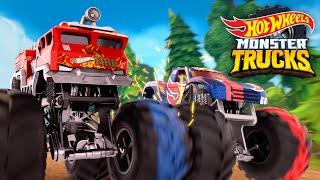 Camp Crush and Champions Cup Challenges + More Monster Truck Videos for Kids!  | Hot Wheels