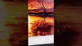 Eternal Elegance Lake Sunrise Scenery Painting - YF Decor