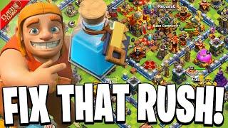 Fixing My Rushed Base with Hammer Jam and Builder Potions! (Clash of Clans)