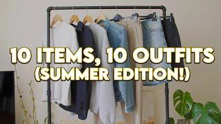 10 Summer Items, 10 Summer Outfits! (Capsule Wardrobe Challenge)