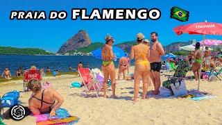 Walking on FLAMENGO BEACH — Rio de Janeiro  Brazil — 2024 【 4K UHD 】