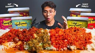 VIRAL TIKTOK!! MUKBANG 5 JENIS EAT SAMBAL DIADUK PAKE NASI!! SAKIT PERUTT!!