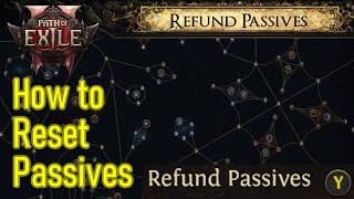 Path of Exile 2 how to reset skill points, passives tree, reset skills, respec guide