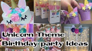 Unicorn theme birthday party ideas | party decoration| classy crafty ideas |