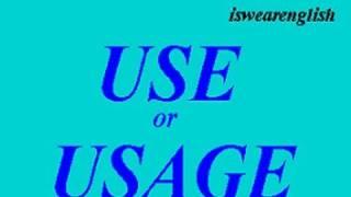  Use or Usage - The Difference - ESL British English Pronunciation