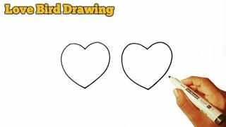 Love ️ Birds ️ drawing from heart sign