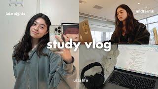 2AM STUDY VLOG AT UCLA  midterm exam, daily student life, productive, what i eat, late nights