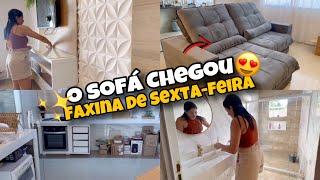 DIA DE FAXINA ULTRA MEGA PESADONA DIAS SEM LIMPEZA, MUITA SUJEIRA  CANSEI  MEU SOFÁ NOVO CHEGOU