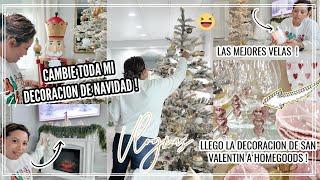 VLOGMAS 2024 CAMBIE TODA MI DECORACION DE NAVIDADLLEGO LA DECORACION DE SAN VALENTIN A HOMEGOODS