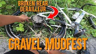 Mud fest Gravel Ride with Broken Rear Derailleur