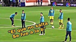 Miedo de los jugadores del Villarreal en la Bombonera!