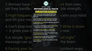 Psychological Facts Of Human Behavior #PsychologyFacts #HumanBehavior #MentalHealth