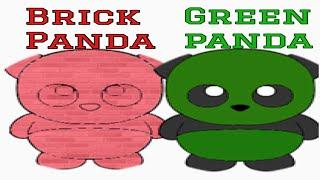 How to find brick & green panda | find the pandas | Brick panda | green panda