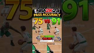 NBA 2K24 Best Build Attributes : Pass Accuracy VS #nba2k24 #2k24 #2k