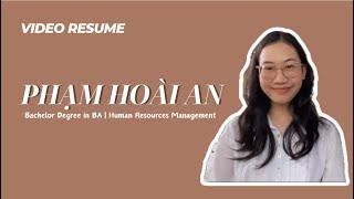 VIDEO RESUME | Phạm Hoài An | Eastern International University