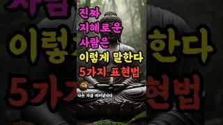 "진짜 지혜로운 사람은 이렇게 말한다, 5가지 표현법" #부처님말씀 #불교명언 #삶의지혜 #인생조언 #처세술 #감정정화 #불교지혜 #마음공부 #인간관계 #오디오북