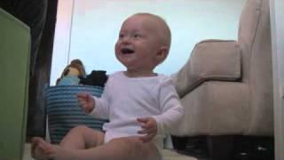 Baby Micah Laughing Hysterically at Laundry Basket