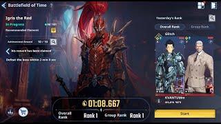 Solo Leveling: Arise | Igris Hunter (1:08.667) | A1 Min A3 Gunhee | Battlefield of Time Season 4 #2