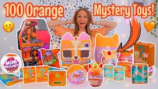 UNBOXING 100 *ORANGE ONLY* MYSTERY TOYS!!(MONSTER HIGH, PET SIMULATOR, STUMBLE GUYS ETC!!🫢)