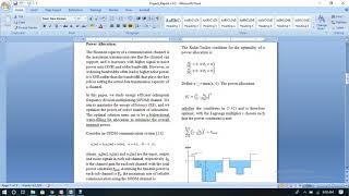 Energy efficient OFDM using water filling algorithm