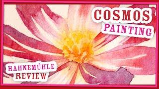 COSMOS FLOWER | Testing Hahnemühle Cézanne Matt Surface WATERCOLOR PAPER | Is it good?