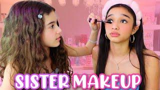 LETTING MY LITTLE SISTER DO MY MAKEUP!🩵
