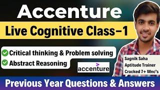 Accenture Aptitude Questions | Live Class-1 | Cognitive Assessment |Previous Year Questions & Ans